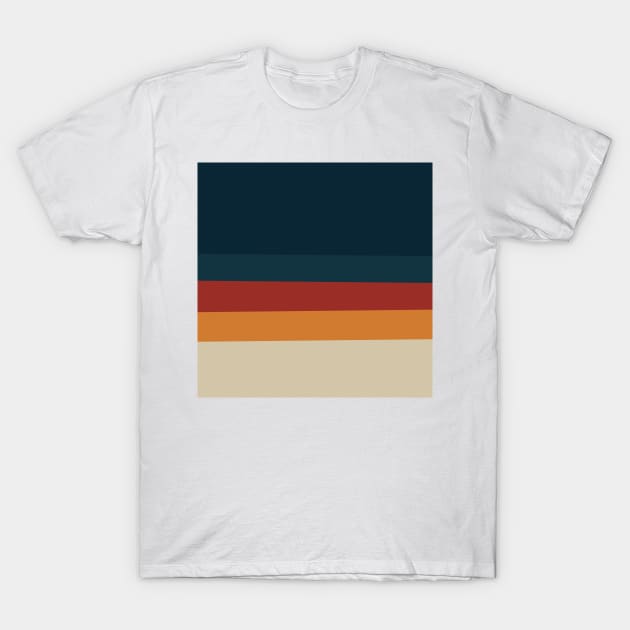 Vintage Style Retro Stripes T-Shirt by RicoAlencar